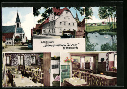 AK Bernsfeld, Gasthaus Zum Goldenen Kreuz Und Kirche  - Autres & Non Classés