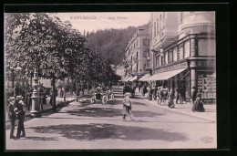 AK Karlsbad, Strassenpartie Der Alten Wiese  - Tchéquie