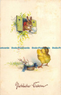 R162689 Frohliche Ostern. Rabbit And Chick. 1931 - Monde