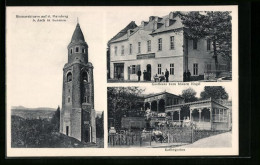 AK Asch, Gasthaus Zum Blauen Engel, Bismarckturm Auf D. Hainberg, Kaffeegarten  - Tchéquie