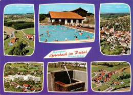 73950062 Griesbach_Rottal_Bayern Thermalbad Freibad Brunnen Luftkurort Luftaufna - Autres & Non Classés