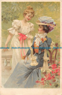 R163595 Old Postcard. Woman With Girl. 1905 - Monde