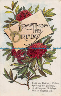R163218 Greetings On Thy Birthday. Flowers. 1915 - Monde