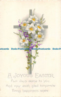 R164363 Greetings. A Joyous Easter. Cross And Flowers. 1938 - Monde