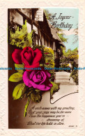 R163641 Greetings. A Joyous Birthday. House. Roses. RP - Monde