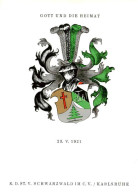 73909205 Karlsruhe Baden Wappen Der KdStV Schwarzwald Im CV Karlsruhe - Karlsruhe