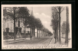 CPA Pithiviers, Ecole St-Gregoire Et Boulevard Du Chemin De Fer  - Pithiviers