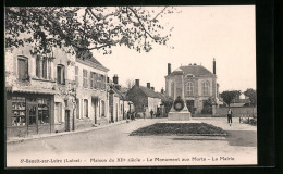 CPA St.-Benoit-sur-Loire, Le Monument Aux Morts, La Mairie  - Sonstige & Ohne Zuordnung