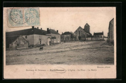 CPA Eschilleuses, L`Eglise, La Mairie  - Other & Unclassified