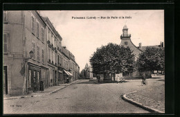 CPA Puiseaux, Rue De Paris Et La Halle  - Puiseaux