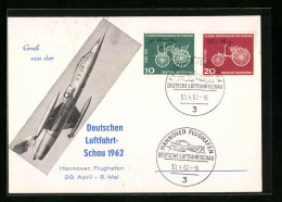 AK Hannover, Deutsche Luftfahrt-Schau 1962, USAF Jagdflugzeug  - Tentoonstellingen