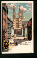 Lithographie Würzburg, Blick Auf Den Dom  - Würzburg