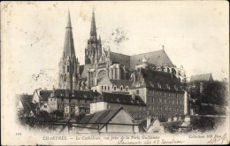 CPA Chartres Eure Et Loir, Kathedrale, Blick Von Der Porte Guillaume - Other & Unclassified