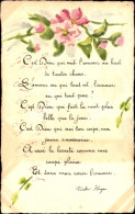 Gedicht Handgemalt CPA Rosa Blüten, Victor Hugo - Other & Unclassified