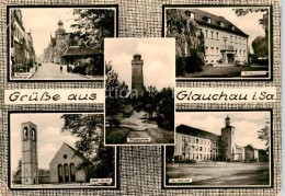 73869444 Glauchau Postamt Kinderkrippe Kath Kirche Am Bahnhof Glauchau - Glauchau