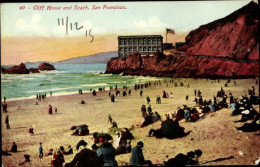 CPA San Francisco Kalifornien USA, Cliff House, Strand - Sonstige & Ohne Zuordnung