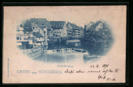 AK Nürnberg, Flusspartie Am Schleifersteg  - Nuernberg