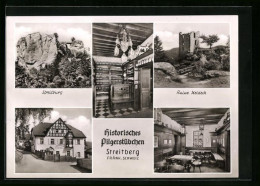 AK Streitberg /Fr. Schweiz, Historisches Pilgerstübchen, Ruine Neideck, Streitburg  - Autres & Non Classés