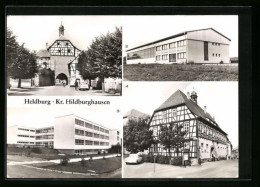 AK Heldburg /Hildburghausen, Untere Vorstadt, Turnhalle Und Polytechnische Oberschule  - Hildburghausen