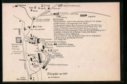 AK Steingaden, Steingaden Und Umgebung Um 1850, Heimatskarte Des Kreisheimatpflegers  - Landkaarten