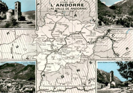 73763068 Andorra Les Valls De Andorra Landkarte Andorra - Andorre
