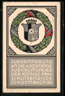 AK Kulmbach, Ganzsache Bayern PP27C20, Jubiläumsfeier Der Königl. Priv. Schützengilde 1911  - Cartes Postales