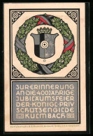 AK Kulmbach, Ganzsache Bayern PP27C20, Jubiläumsfeier Der Königl. Priv. Schützengilde 1911  - Briefkaarten