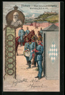 Lithographie Ganzsache Bayern PP15C54 /01, K. B. Inf.-Rgt. Wrede  - Regimenten