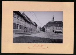 Fotografie Brück & Sohn Meissen, Ansicht Strehla, Schlossstrasse Mit Gasthaus Zum Schwan & Zum Rathskeller  - Lugares