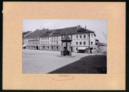 Fotografie Brück & Sohn Meissen, Ansicht Kamenz, Marktplatz Mit Bautznerstrasse, Geschäftshaus Zahnkünstler H. Lore  - Orte