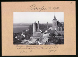Fotografie Brück & Sohn Meissen, Ansicht Bautzen, Alte Wasserkunst & Wendisch Evangelische Kirche  - Orte