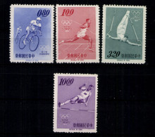 Taiwan, Olympiade, MiNr. 546-549, Ohne Gummierung - Autres & Non Classés