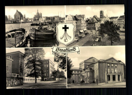 Stralsund, 4 Bilderkarte Mit Stadtwappen - Other & Unclassified