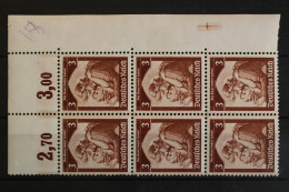 Deutsches Reich, MiNr. 565, 6er Block, Ecke Re. Oben, Ungebraucht - Unused Stamps