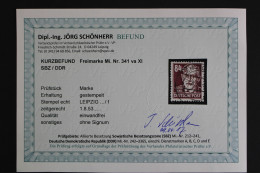 DDR, MiNr. 341 V A X I, Gestempelt, VP Fotobefund - Used Stamps