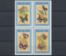 Palau, Schmetterlinge, MiNr. 168-171 Zd, Postfrisch - Palau