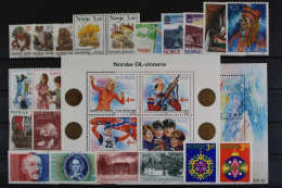 Norwegen, MiNr. 1009-1036, Jahrgang 1989, Postfrisch - Sonstige & Ohne Zuordnung