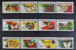 Antigua & Barbuda - Barbuda, Schmetterlinge, MiNr. 1086-1101 + 1103, Postfrisch - Antigua Und Barbuda (1981-...)