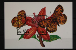 Malediven, Schmetterlinge, MiNr. Block 202, Postfrisch - Maldives (1965-...)