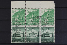 Deutsches Reich Zusammendrucke, MiNr. S 258, 6er Block, Gestempelt - Se-Tenant