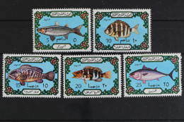 Libyen, Fische / Meerestiere, MiNr. 442-446 A, Postfrisch - Libia