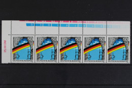 Deutschland, MiNr. 1481 I, 5er Streifen, Ecke Mit Farbleisten, Postfrisch - Unused Stamps
