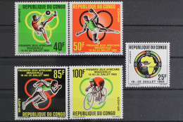 Kongo-Brazz., Sport, MiNr. 76-80, Postfrisch - Other & Unclassified