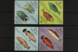 Nevis, Fische / Meerestiere, MiNr. 467-474, 4 Paare, Postfrisch - St.Kitts Und Nevis ( 1983-...)