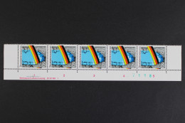 Deutschland, MiNr. 1481 I, 5er Streifen, DV 1 + Bogenzähler, Postfrisch - Ungebraucht