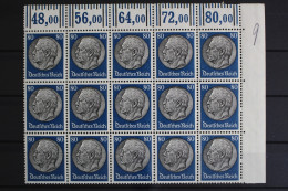 Deutsches Reich, MiNr. 527, 15er Bogenteil, Ecke Re. O., Postfrisch - Unused Stamps