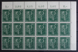 Deutschland (BRD), MiNr. 217, 18er Bogenteil, Ecke Re. O., Postfrisch - Unused Stamps