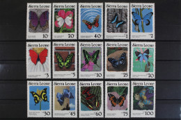 Sierra Leone, Schmetterlinge, MiNr. 982-996 I A, Postfrisch - Sierra Leone (1961-...)