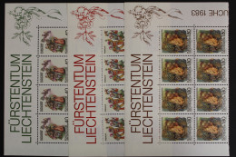 Liechtenstein, MiNr. 818-820, 8er Bogenteile, Postfrisch - Other & Unclassified