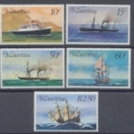 Mauritius, Schiffe, MiNr. 411-415, Postfrisch - Maurice (1968-...)
